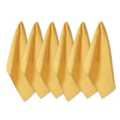DII&reg; Flat Woven Dishtowels, 6ct. Honey Gold