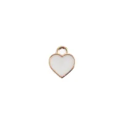 John Bead Sweet & Petite Small Hearts Charms, 10ct. White