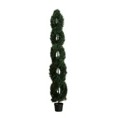 8ft. UV-Resistant Double Pond Cypress Spiral Topiary