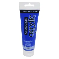 Daler-Rowney&reg; Graduate Acrylic Paint, 120mL 123 Ultramarine