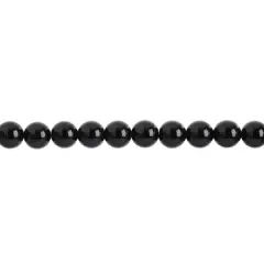 John Bead Earth's Jewels Natural Stone Round Beads, 8mm Black Onyx
