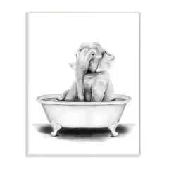 Stupell Industries Elephant In A Tub Wall Plaque
