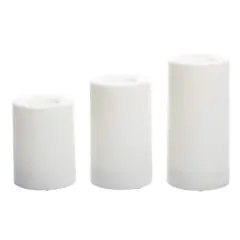 White 3-Pack LED Pillar Candles by Ashland&reg;