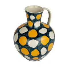 Hello Honey&reg; 10.5" Dotted Elegance Multicolored Stoneware Jug