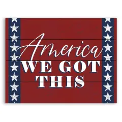 15.75" America We Got This Pallet Wood Wall Art