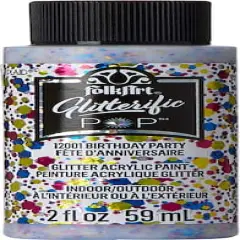 FolkArt&reg; Glitterific Pop&trade; Acrylic Paint, 2oz. Birthday Party