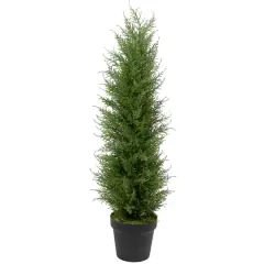 3ft. Unlit Artificial Cedar Pine Petite Arborvitae Tree in Round Pot