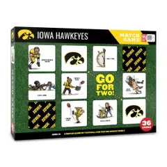 College Team Licensed Memory Match Game Iowa Hawkeyes