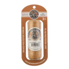 Gudebrod 0.015" Waxed Polyester Thread Natural