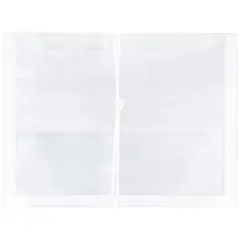 JAM Paper 9.75" x 13" Clear Plastic Elastic Expansion Booklet Envelopes, 10ct.