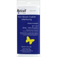 Bosal&trade; White Medium-Weight Nonwoven Fusible Interfacing, 20" x 36"