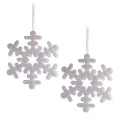 DII&reg; Silver Hanging Foam Snowflake Set