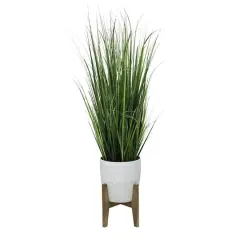 Flora Bunda&reg; 50" Onion Grass In 10" Catheral Ceramic Pot On Stand