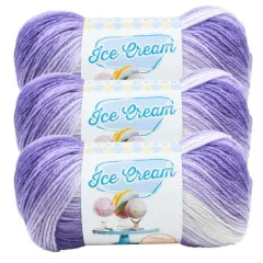 3 Pack Lion Brand&reg; Ice Cream&reg; Yarn Grape