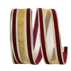 Reliant 2.5" x 50yd. Spirit 2 Wired Ribbon Burgundy