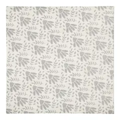 Simple Gray Florals 10" x 10" Cotton Twill Napkin
