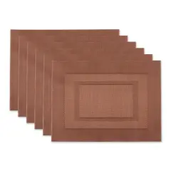 DII&reg; Vinyl Doubleframe Placemats, 6ct. Cinnamon