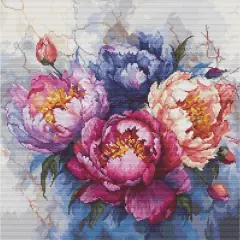 Luca-S The King of Flowers Counted Cross Stitch Kit