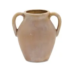 10" Terra Cotta Urn Vase with Handles