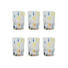 Hello Honey&reg; 10oz. Blown Confetti Drinking Glasses, 6ct.