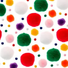 John Bead Mixed Assorted Colors Pom Poms, 100ct.