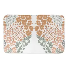 Earthtone Florals 34" x 21" Bath Mat