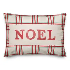 Noel Plaid Throw Pillow