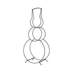 Hello Honey&reg; 34.75" Black Metal Snowman Shaped Log Holder