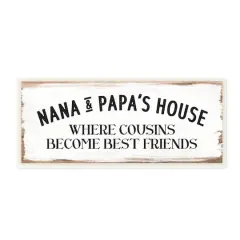 Stupell Industries Nana & Papa's House Greeting Traditional Family,7" x 17"