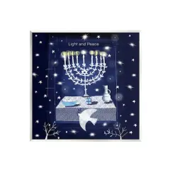 Stupell Industries Light & Peace Menorah Wall Art