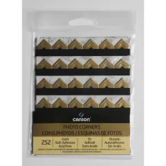 Canson&reg; Self-Adhesive Photo Corners, 252ct. Gold