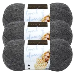 3 Pack Lion Brand&reg; Touch of Alpaca&reg; Yarn Charcoal