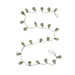 Hello Honey&reg; 6ft. Olive Green Embossed Mercury Glass Ornament Garland