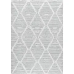 5ft. x 7ft. Gray Diamond Trellis Area Rug by Ashland&reg;