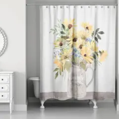 Pitcher of Sunflowers Market 71" x 74" Shower Curtain