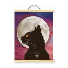 16" x 20" Cat Moon Paint-by-Number Kit with Wood Display Hanger by Artist's Loft&reg;