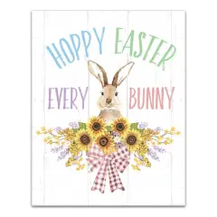 Hoppy Easter Every Bunny 11" x 14" Canvas Wall Art