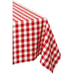 DII&reg; 104" Red & White Checkers Tablecloth