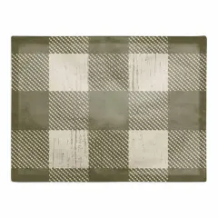 Green Buffalo Check Cotton Twill Placemat