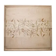 Floral Center Band 17" x 11" Maple Cutting Board