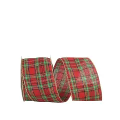 Reliant 2.5" x 10yd. Plaid Jerome Value Wired Ribbon