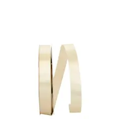 JAM Paper 7/8" x 100yd. Single Face Satin Allure Ribbon Cream