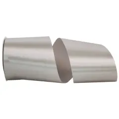 JAM Paper 4" x 50yd. Satin Allure Single Face Ribbon Silver