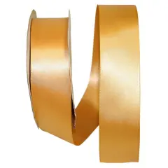 JAM Paper 1.5"x 50yd. Double Face Satin Ribbon Gold