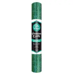 PA Vinyl Sparkle Permanent Adhesive Vinyl Green