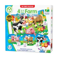 My First Puzzles - 4 In A Box - Farm: 20 Pcs