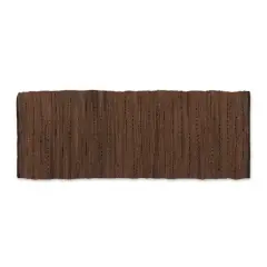 DII&reg; Leather Brown Rag Rug, 2ft. x 6ft.