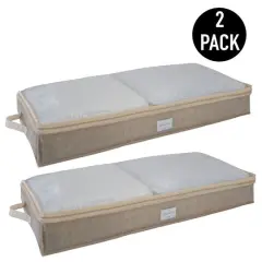 Simplify Under the Bed Storage Bag, 2ct. Beige