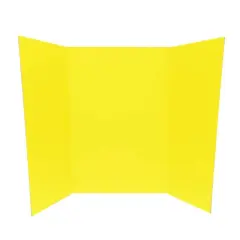 Corrugated Tri-Fold Display Board, 36" x 48" Yellow