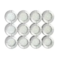 39" Silver Glam Wood Wall Mirror D&eacute;cor